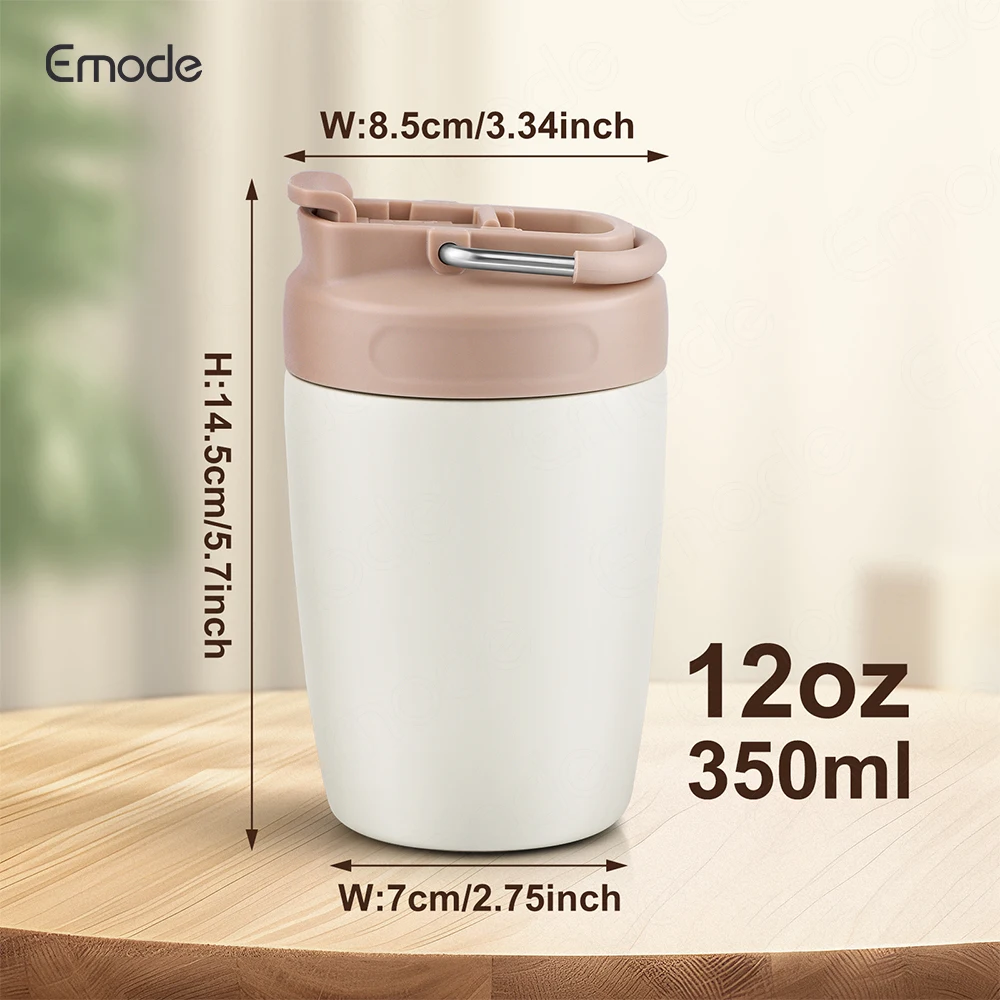 Emode Wholesale Supplier Stainless Steel 12oz Double Walled Tumbler Travel Mug Warmer With Lid