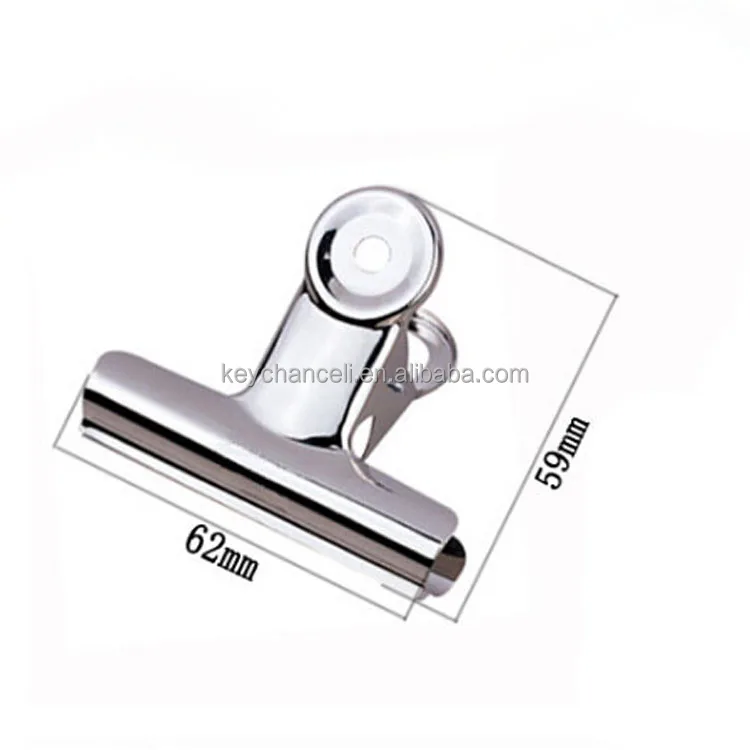 stationery office school supplies 20 30 38 50 63 75mm stainless steel paper clips bulldog clip metal food clips coffee bag clamp