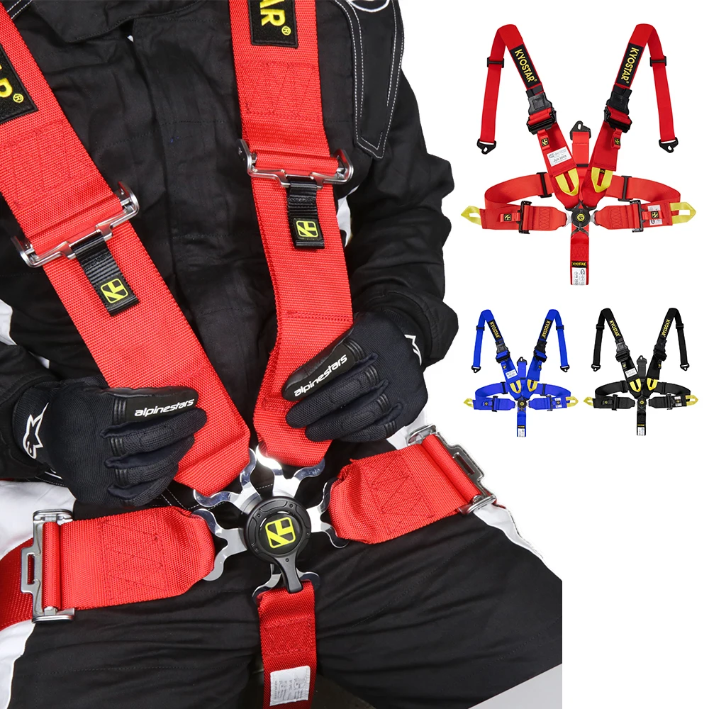 2 Inch KYOSTAR Safety Belt Red, Seat Belts Extend, Racing Car Seat Belt