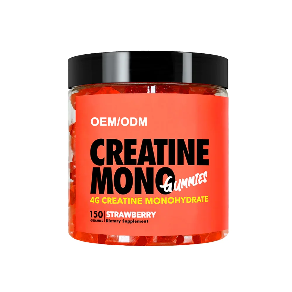 OEM/ODM Creatine Monohydrate Gummy Support Energy For Sports Muscle Builder Supplement 60 Gummies Customized