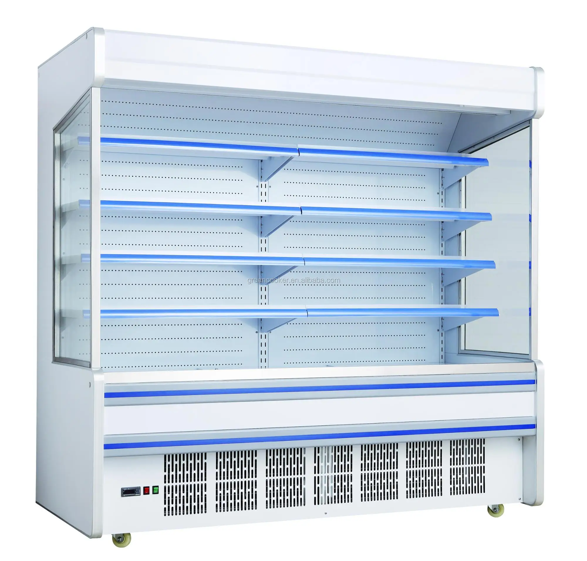 Commercial Factory Model A Built-in System Multi-Deck Open Freezer For Supermarket