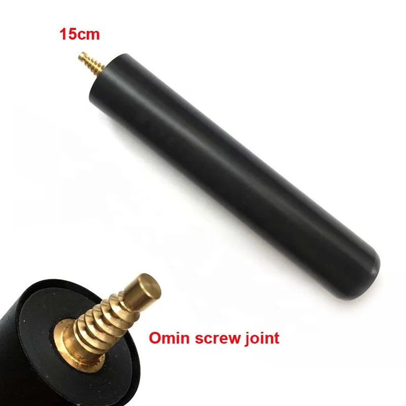 xmlivet very cheap 15cm/6 inch Black Plastic Snooker cue extensions for Omin screw joint for snooker cues China