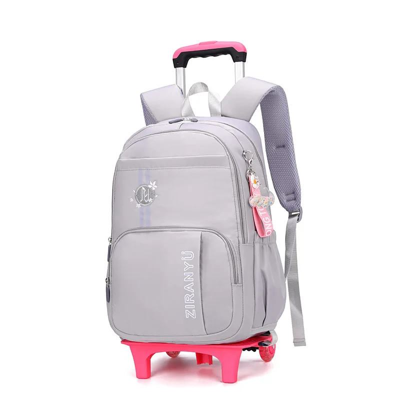 New middle and high school pull rod dual use six wheels can climb ladder