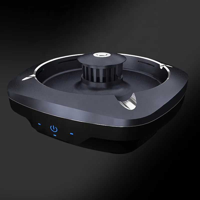 Luxury Custom Electric Aluminum Odorless Negative Ion Smokeless Cigar Ash Tray