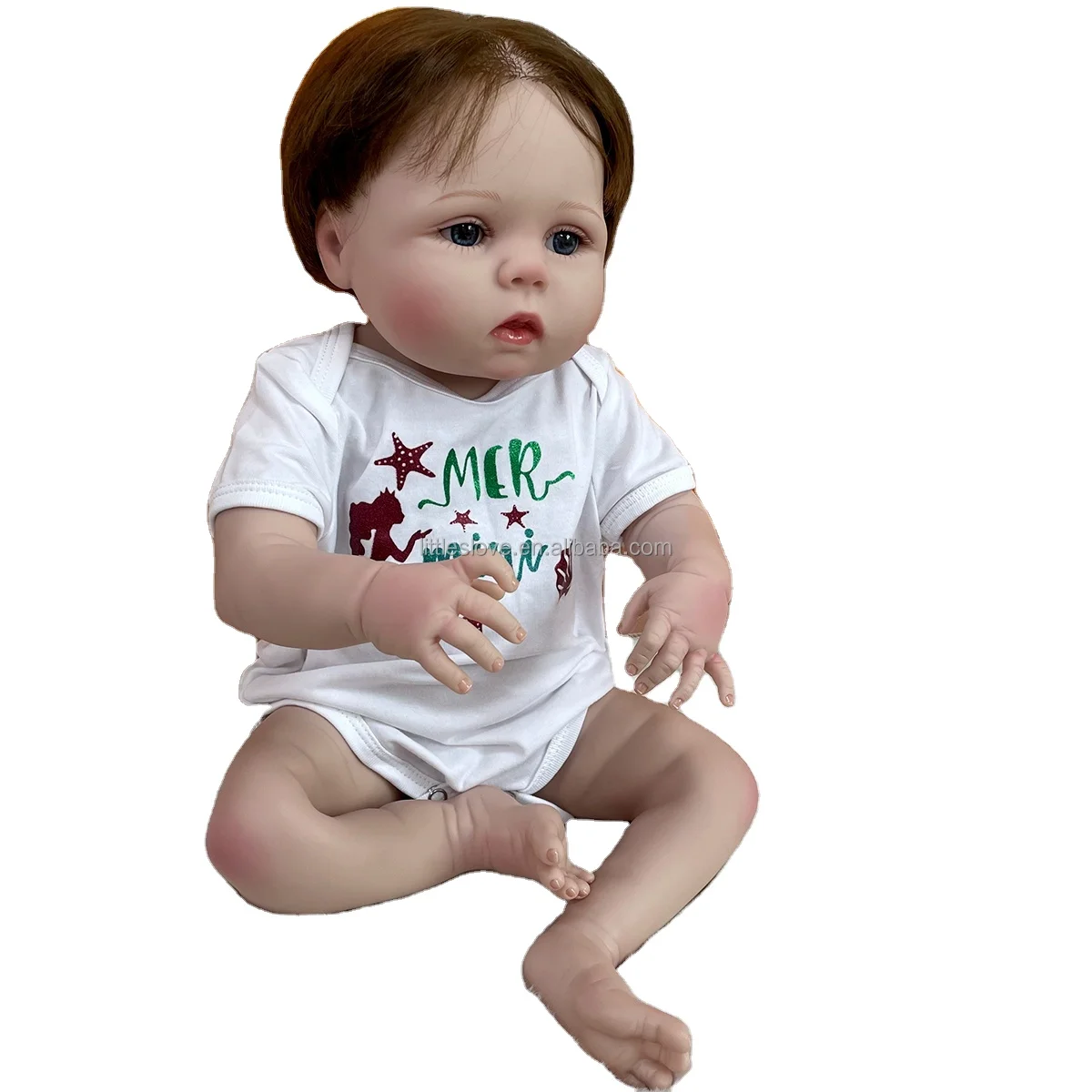 Wholesale Lifelike 55cm Cute Full Body Soft Silicone Baby Doll Cheap Reborn Baby Toys Reborn Dolls  Boy