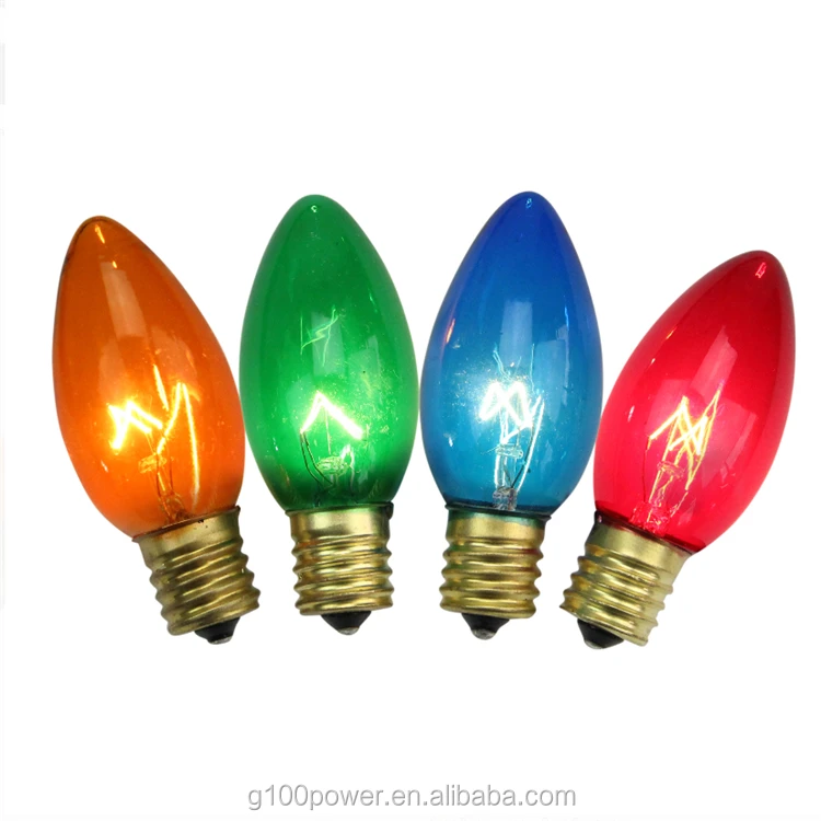 Traditional Edison C9 Christmas Lightbulb Replacement Multi Colors