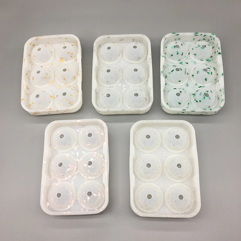 Eco-friendly 6 Cavity Easy to Demould Round Shape Non-toxic Food Grade Silicone Ice Ball Maker