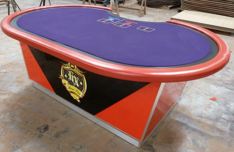 Casino Gambling Online Baccarat Table Mesa De Poker Table with LED Lighting