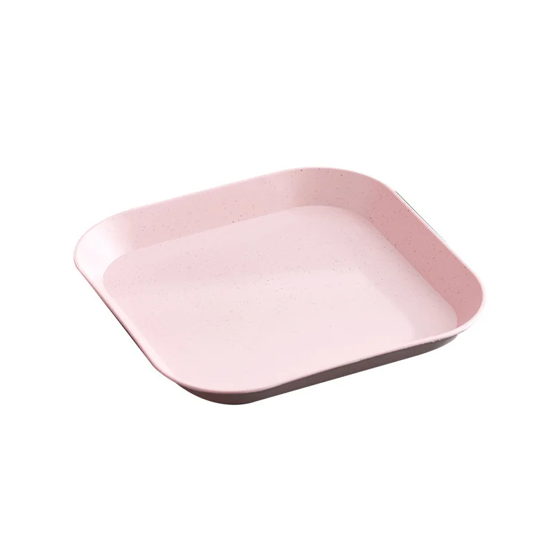 Mini Kitchen spit bones flat ware household dish thickening dining table wheat straw plastic meal surplus garbage