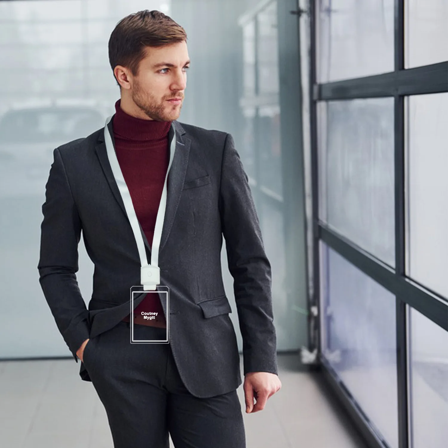 New Product Custom Logo Promotional LED Blank Acrylic Badge Holder