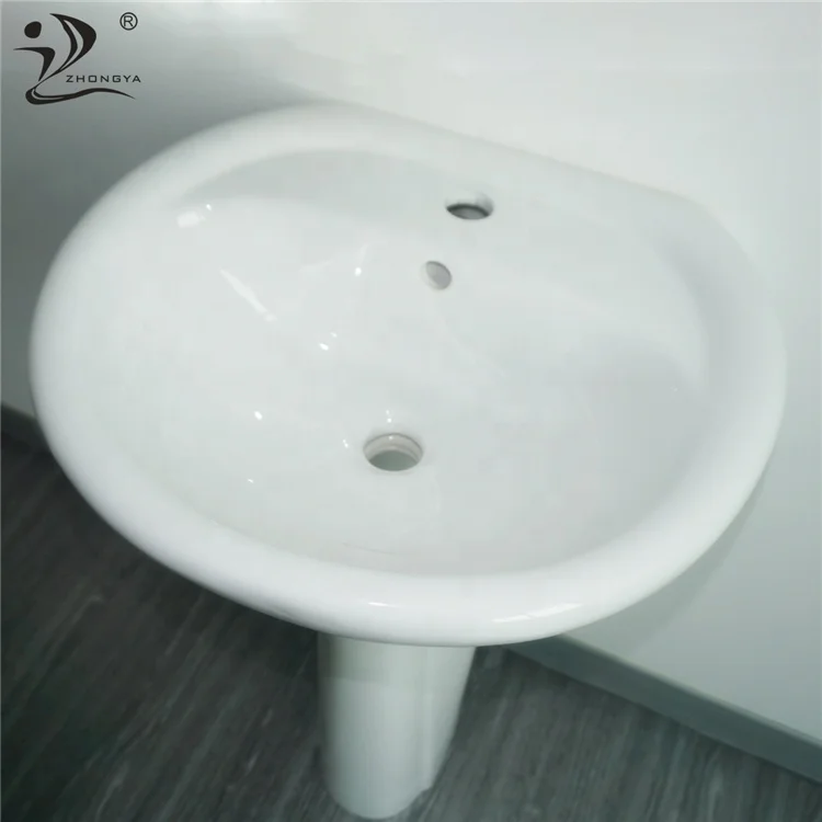 ZHONGYA Oem cheap siphonic two piece toilet commode pedestal basin bathroom porcelain toilet bowl set with sink