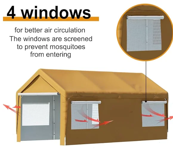 Wholesale Outdoor 10X 20 Ft Heavy Duty Waterproof Retractable Folding Car Tent Shelter Carport Garage Eco-Friendly