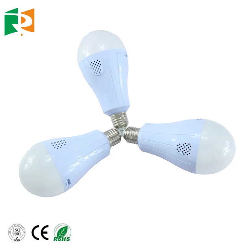 High Brightness SMD2835 12W Detachable Dual Battery Rechargeable LED Emergency BULB with  3-4 Hours Backup Time