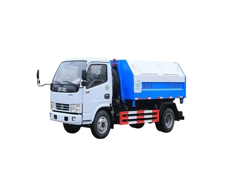 China Factory Customer 5 CBM Hook Arm Garbage Truck Price