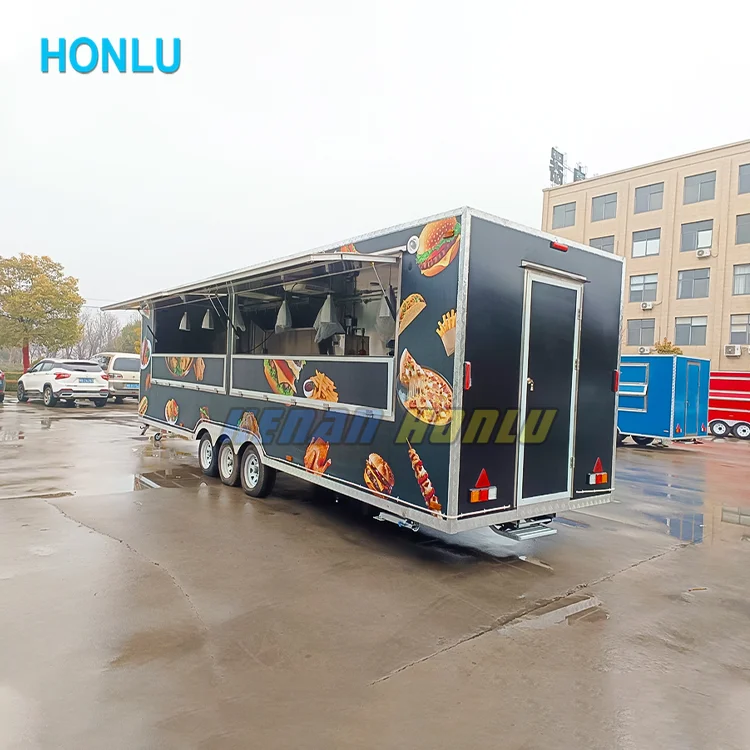 American Standard Food Trailer Dot Ce Certification Deep Fryer Food Cart P10 Food Truck Led Screen