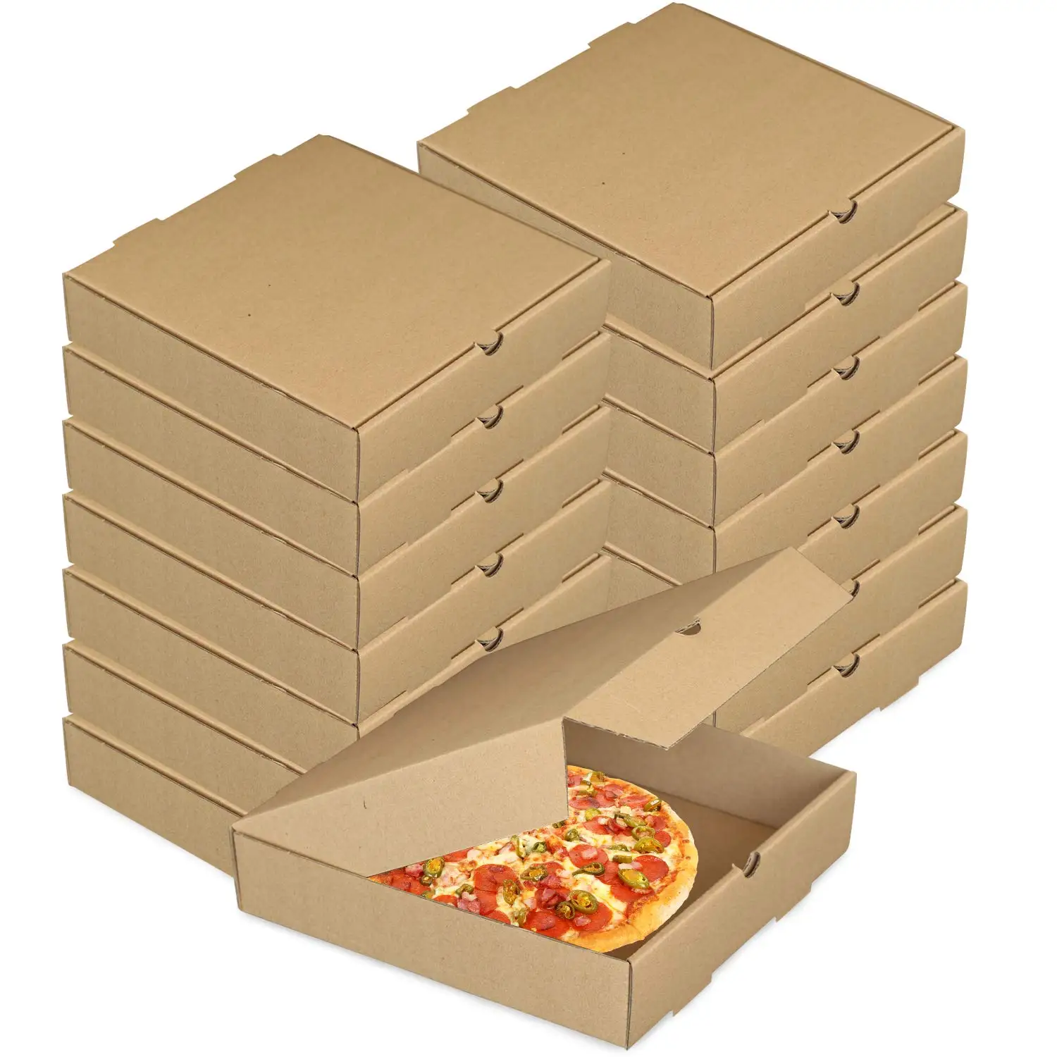 OEM Wholesale Containers Packing Boxes Takeaway Cardboard Boxes Kraft Corrugated 6 Inch Pizza Box For Pizza Cake Cookies