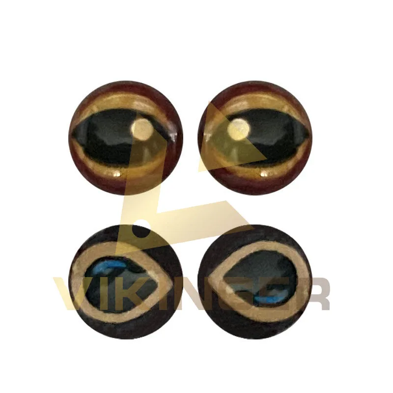 Fishing Lure Eyes 3mm-6mm Oval Pupil Lifelike Realistic Holographic for Frog