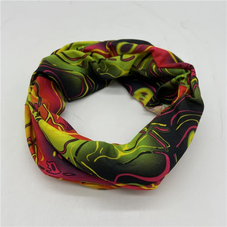 
New arrival muti-functional bandanna seamless neck scarf tube head-wear magic bandanna colorful wavy lines 
