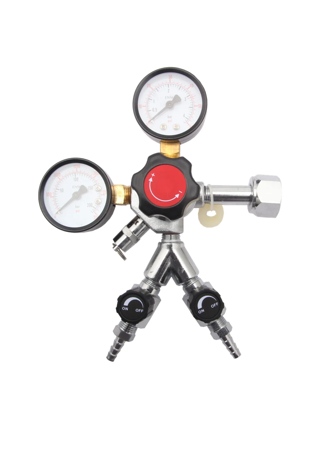draft beer dual gauges CO2 gas regulator CGA320 / 3/8 connector gas regulator