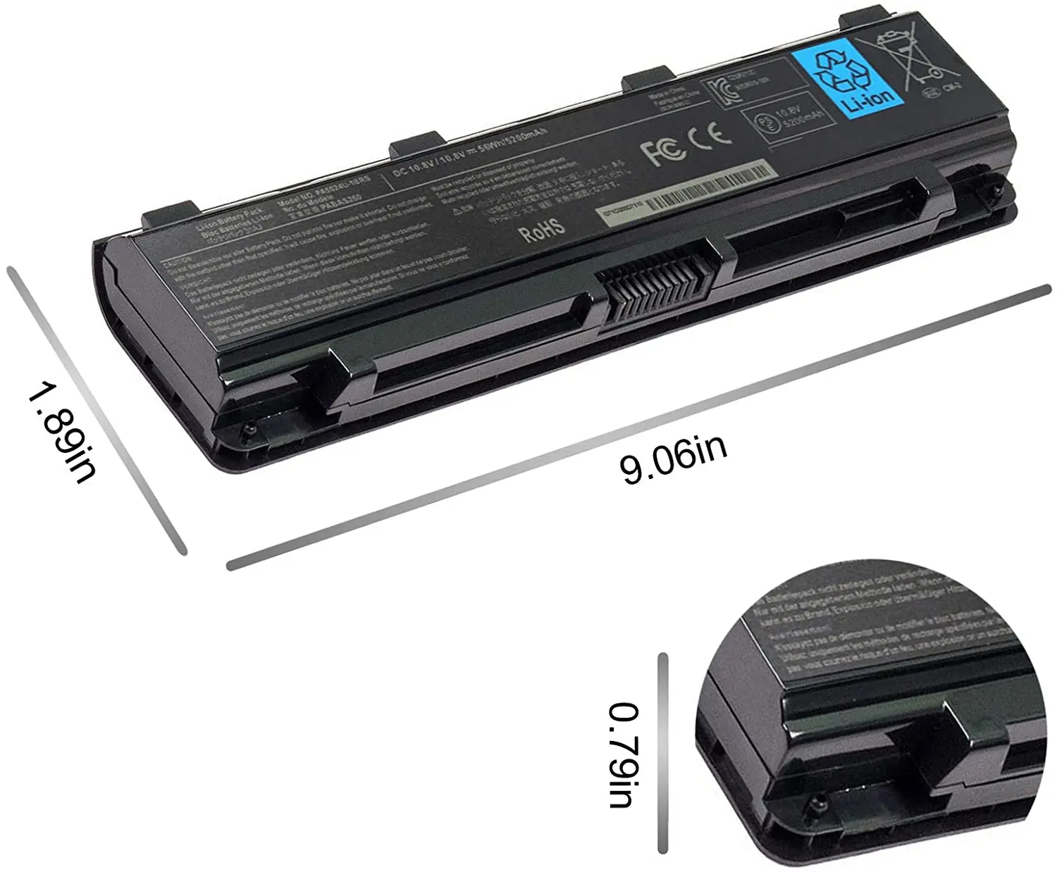 New Replacement PA5024U-1BRS Battery for Toshiba Laptop Battery Satellite A5023U-1BRS PA5025U-1BRS PA5026U-1BRS PA5027U-1BRS
