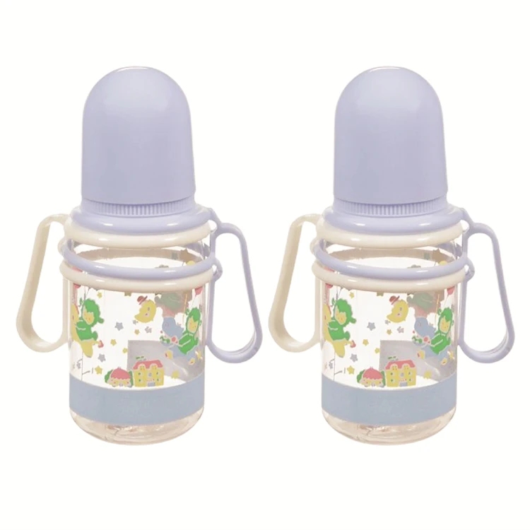
Soft Silicone Nipple Portable Newborn Baby Feeding Bottle With Handle Toddle Milk bottle 