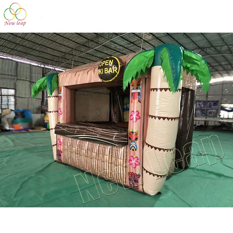 fun food concession stand booth with air blower inflatable tiki bar