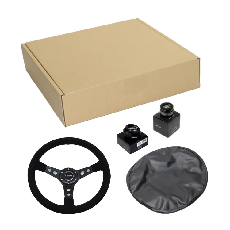 Custom Printed Carton Kraft Recycled Cardboard Zipper Tear Strip Mailer Packaging Corrugated Paper Shipping Steering Wheel Boxes