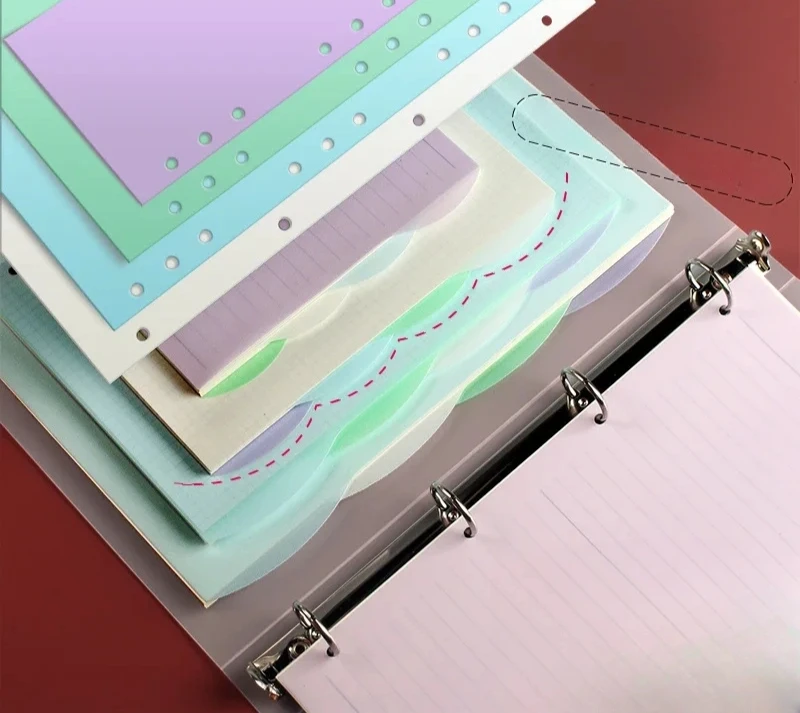 4-hole 6 9 page a4 loose-leaf sheet separator paperboard b5 core index a5 catalog classification label