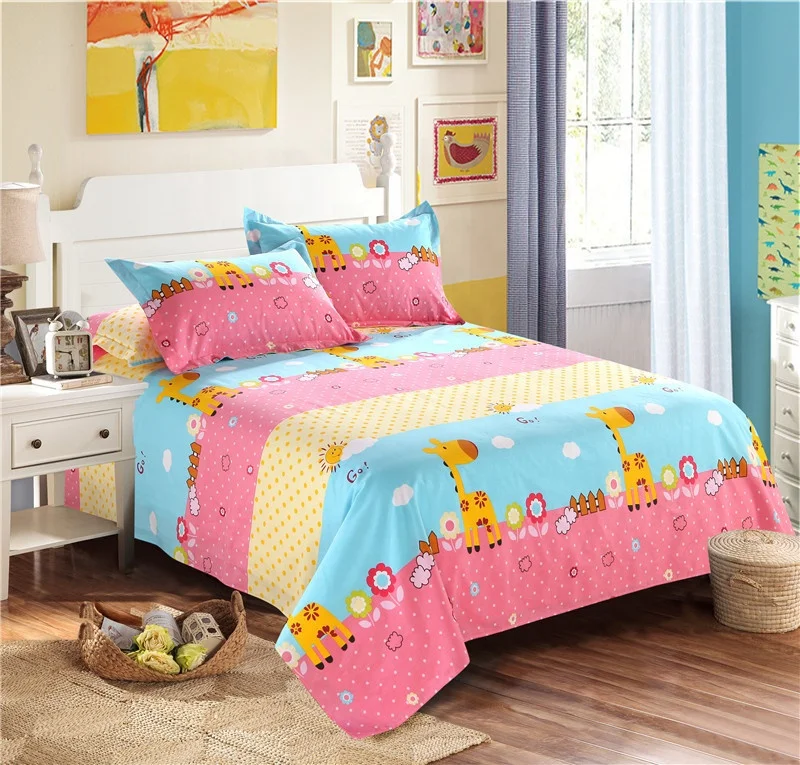 Super hot sale 100% cotton cute dinosaur kids design bedding set bed linen bed sheet