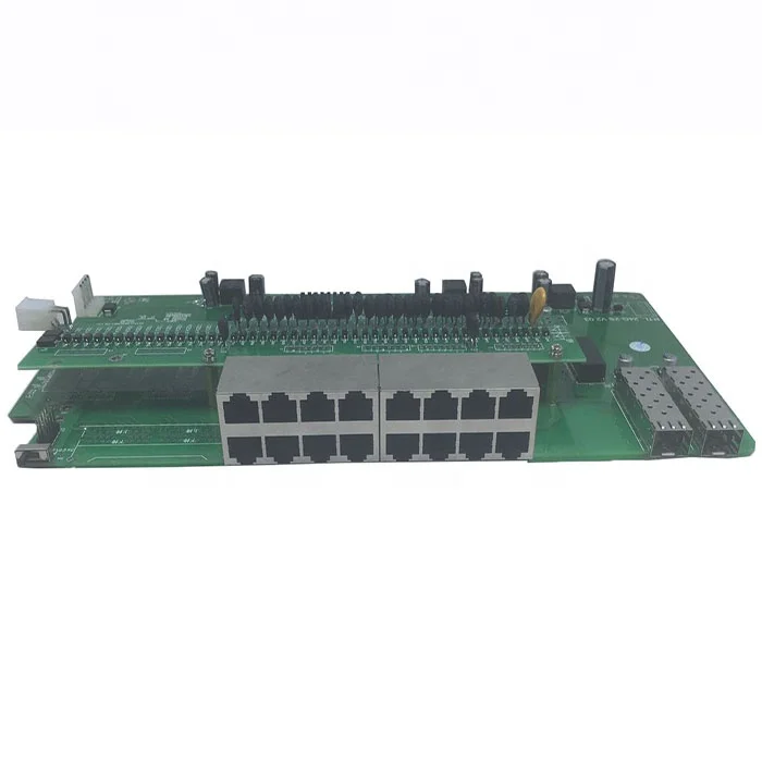  16*10/100M/1000M RJ45 порты с 2*10/100/1000M Слоты SFP нестандартный PoE коммутатор 24