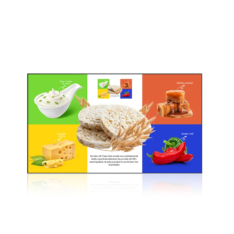 43 inch indoor commercial LCD advertising screen display super slim wall mount digital display