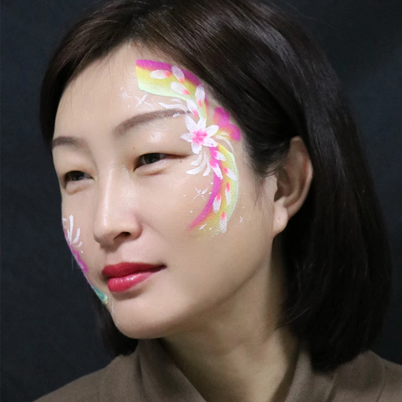 GP  Multi Color paint kit For Kid Set Kit Watercolor Stencil Magical Professional Liquid Paint Eye Private Label Face Paint Kit