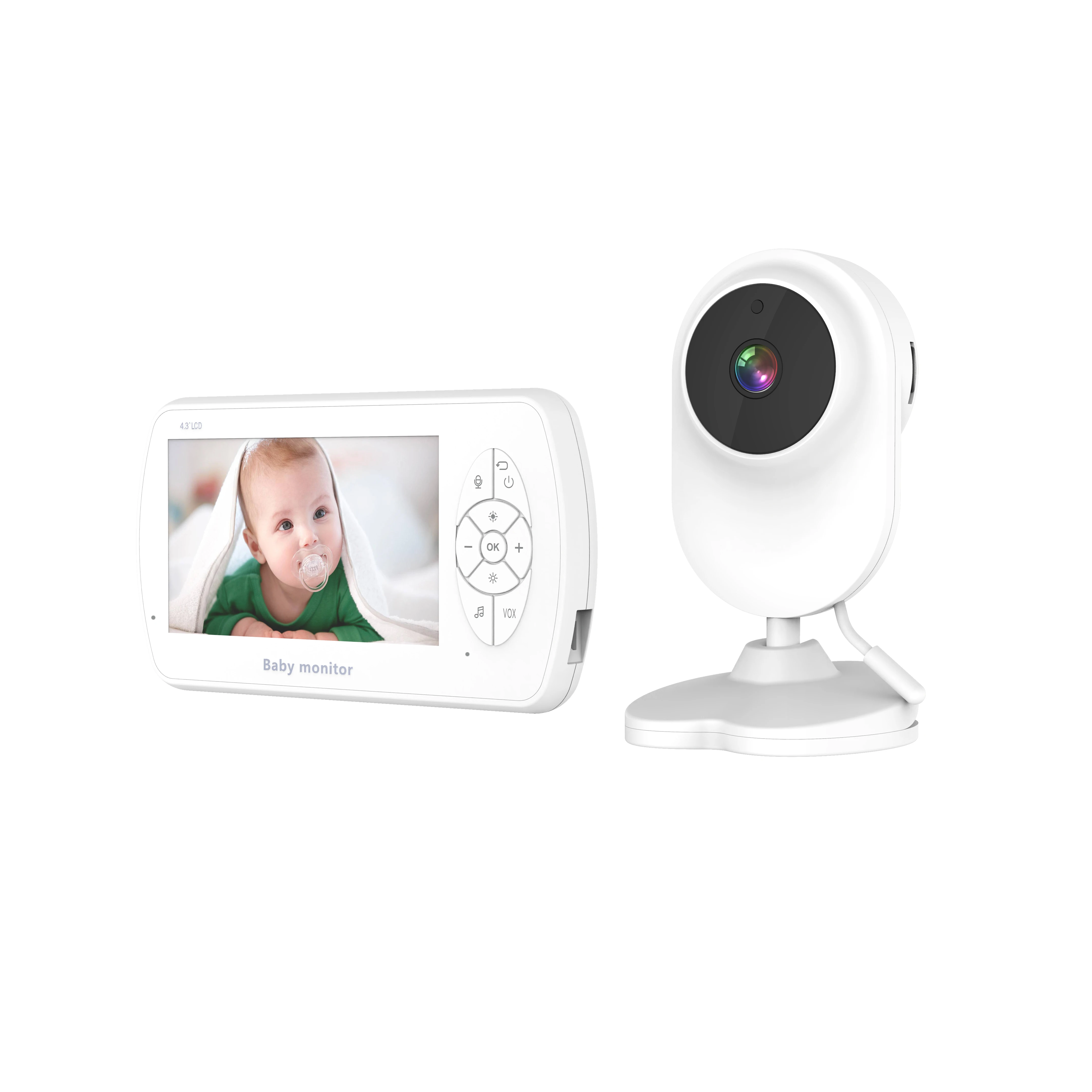 UEMON TECH New Arrival 4.3' screen real-time mini network baby pet camera monitor