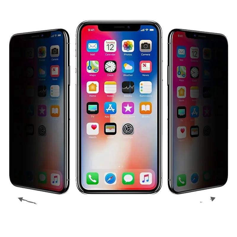 Лидер продаж Amazon, антишпионское закаленное стекло, Защита экрана для Iphone 11 12 13 Pro Max Xs Xr X, слюдяное стекло