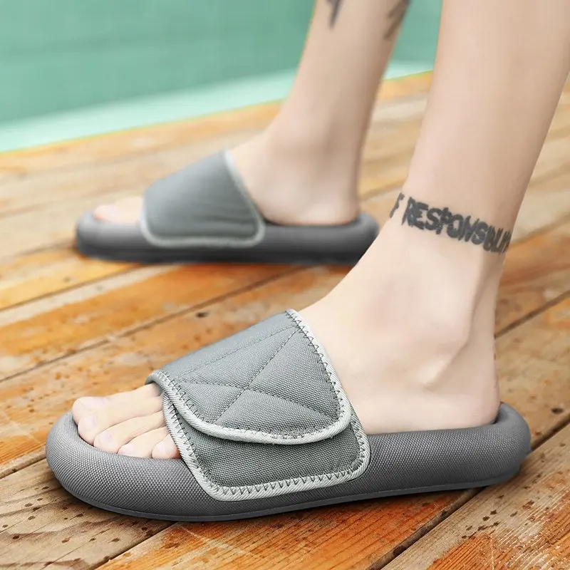 
Factory production couples slippers with soft rubber soles pure colors for lovers bedroom slippers big size 35-46 