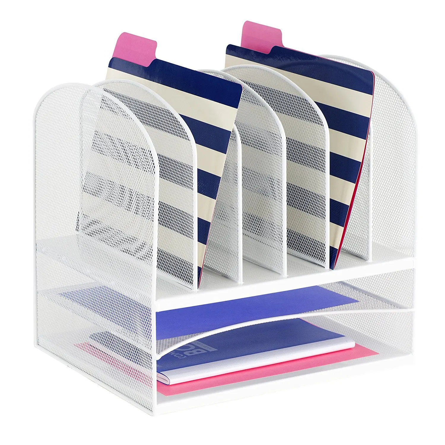
Office File storage box Multifunctional Metal grid Multilayer folder 
