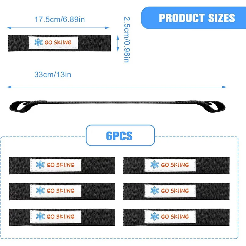Durable Reusable Snowboard Brake Retainers for Skis Waxing and Tuning Ski Brake Retainer Strap