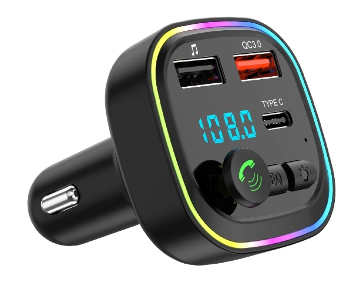 PD Type-C dual USB hands-free phone FM receiver BT5.0 Bluetooth-MP3 player FM transmitter Car Kit