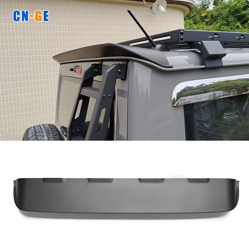 Plastic ABS Gloss Black And Carbon fiber look Rear Trunk Rear wing spoiler extension for Suzuki Jimney JB74 2019-2022
