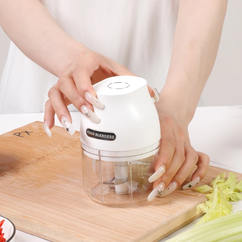 Household Wireless 3 In 1 Portable Electric Food Processor Hand Food Meat Mixer High Power Multifunction Egg Beater Food Blender