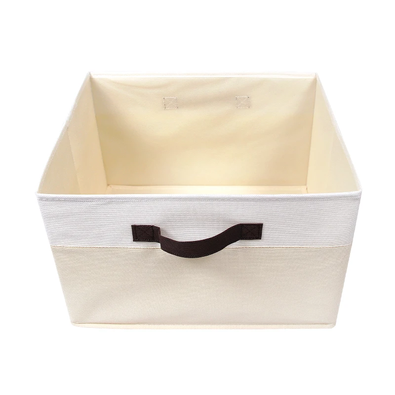 Household Cloth Storage Box Container Folding Office Drawer Home Storage Basket For Book Pant Toy Wardrobe Organizer Bin & Box