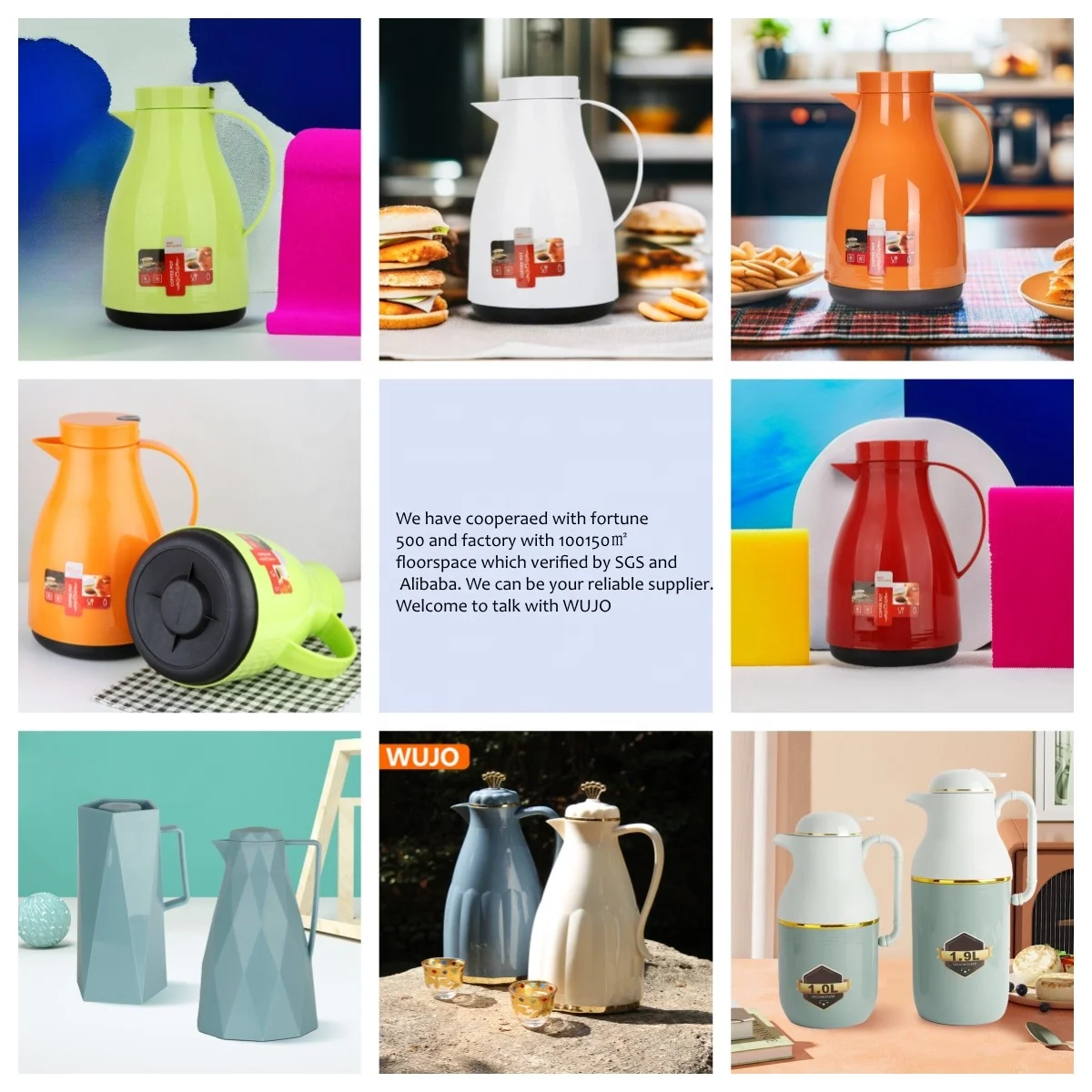 2023 NEW Arrival Dubai Saudi Middle East Style Glass Lined 0.5L 2L 1L Classic Cheap Plastic Arabic Thermos for Tea Coffee