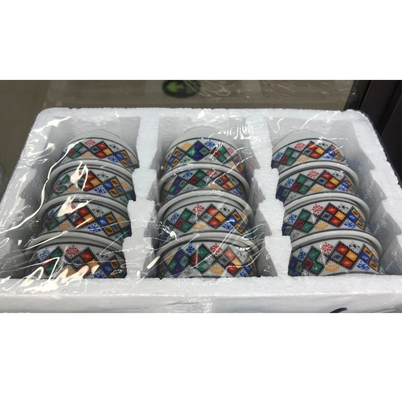 Ceramic Cawa Coffee Cups Set Porcelain Without Handle  For Saudi Arabic Ethiopian