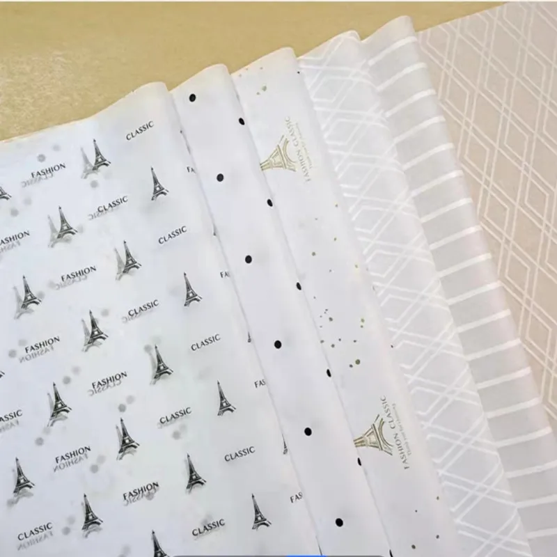 17 G  Moisture Proof shoes/garment/jewelry custom printing wholesale Wrapping Tissue Paper Stylish Printed Tissue Paper for pac