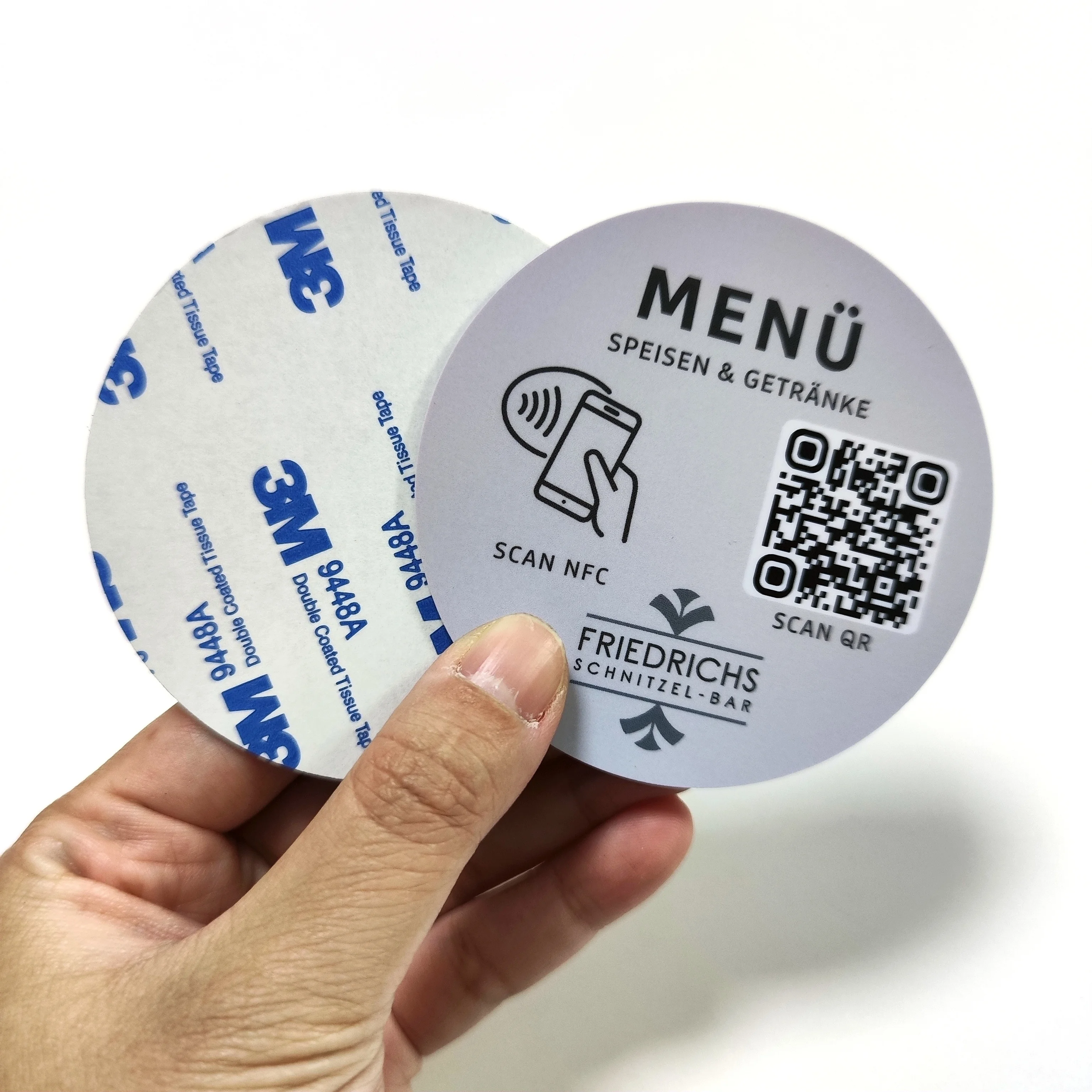 Customized Instgram Reviews Tag NFC Tag PVC Card With Chip NTAG215 For Restaurant Store