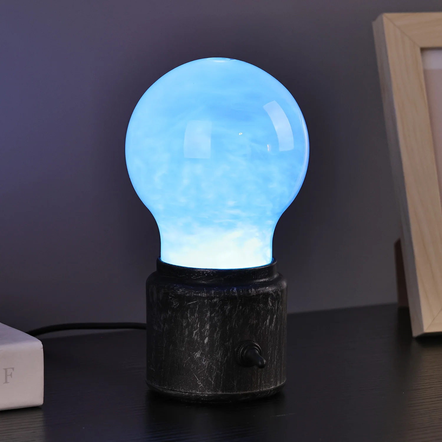 Modern Illuminate Your Nights with Colorful Liquid Motion Lamps Night Light with Large Bulb Shade