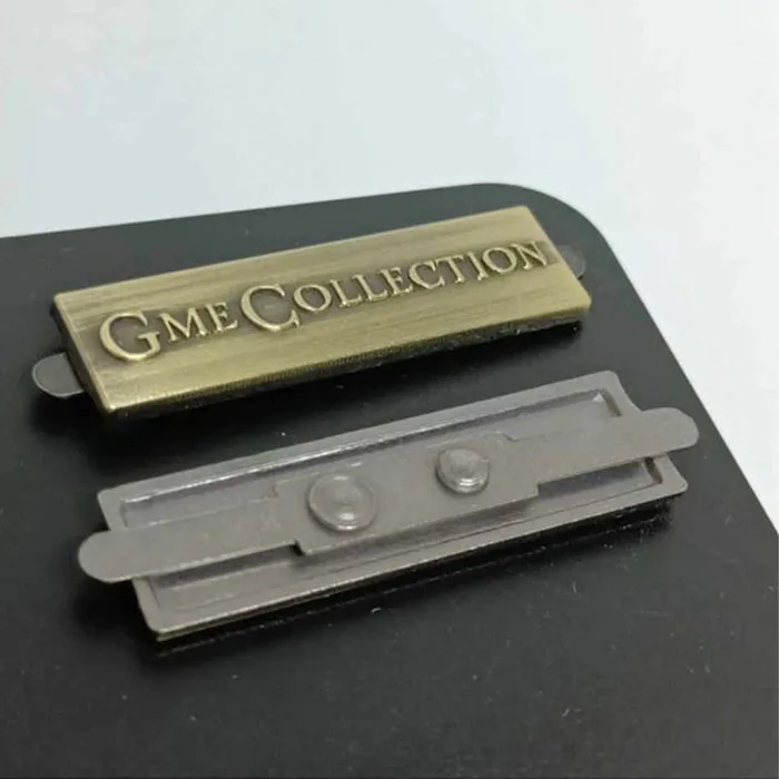 Bag Accessories Custom Handbag Hardware Engraved Metal Brand Logo Plate Tags,High Quality Custom Metal Logo Labels
