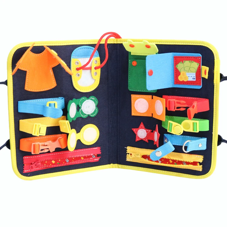 Educational toys Felt busy board Learning Dress Boards Felt Toddler busy Board