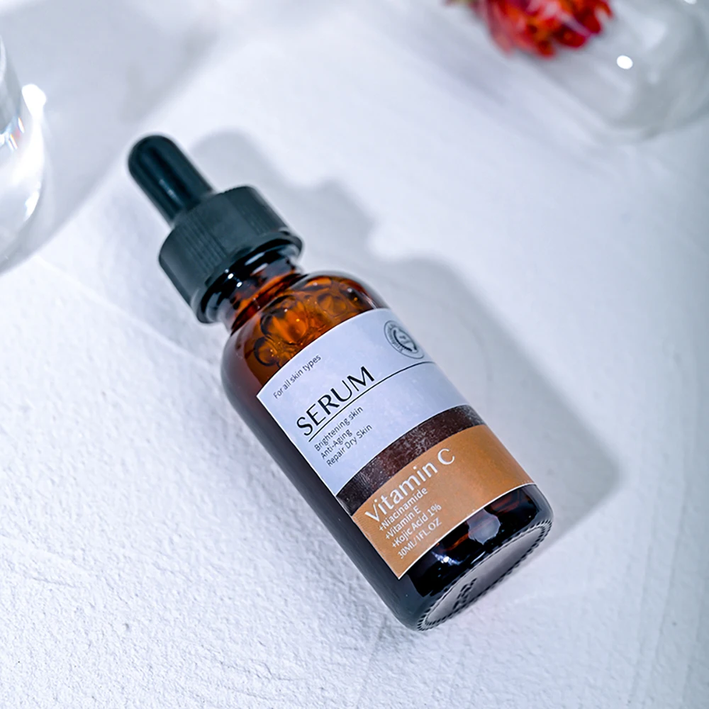 AiXin Private Label 30ML Soothing Nourishing Anti Aging Whitening Skin Vitamin E Niacinamide Serum Kojic Acid Vitamin C Serum