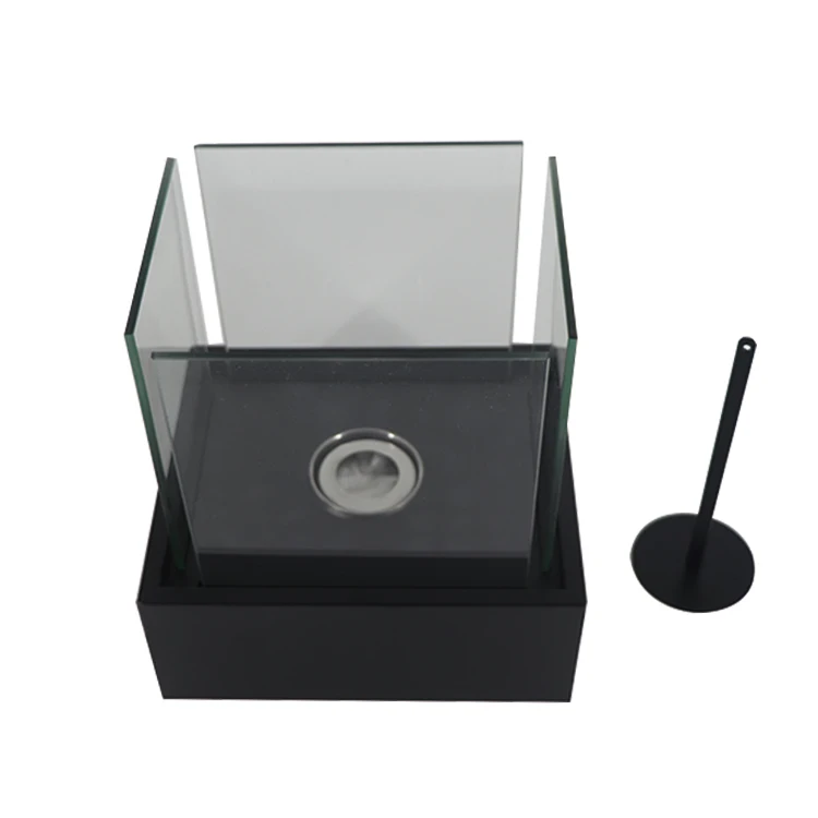
Rectangle Outside Glass Bio Ethanol Ventless Tabletop Fireplace 